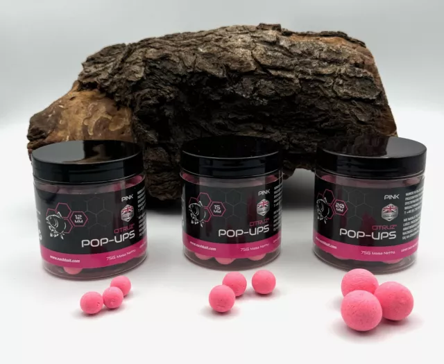 Nash Bait Pop Ups Citruz Pink 12mm 15mm 20mm 75g auftreibende Boilies