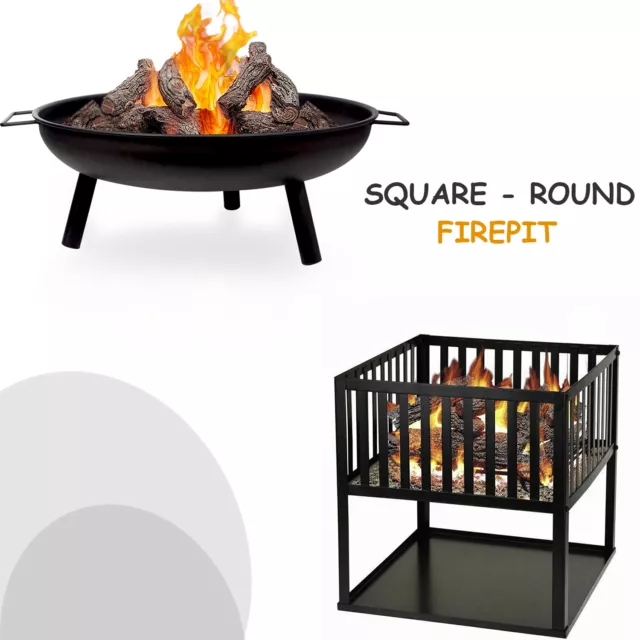 Outdoor Fire Pit Garden Fire Pit Camping Patio Heater Large Log Burner Bbq