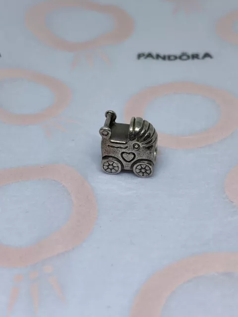 Genuine Pandora New Baby Carriage Pram Buggy Charm ALE 925 #792102CZ