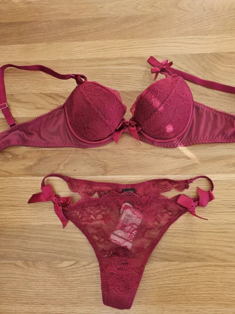 LA SENZA BRA Set 34A Matching Panties Size 12 £6.99 - PicClick UK