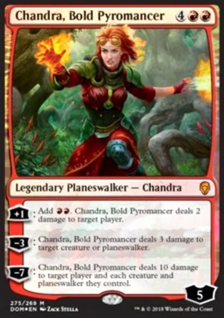 MRM FR/VF FOIL Chandra, pyromancienne audacieuse - Bold Pyromancer MTG Magic DOM