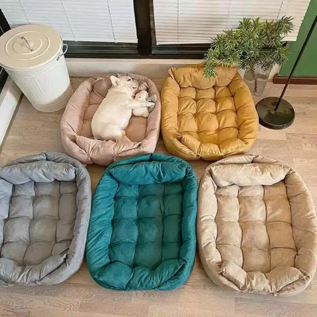 2023 Pet Dog Sofa  Bed Kennel Mat Soft Puppy Bed Cat House Warm Pet Sofa Cat Sup