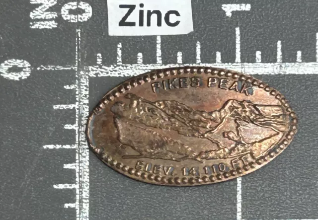 Pikes Peak National Forest Colorado CO Mountain Elongated Pressed Smashed Penny