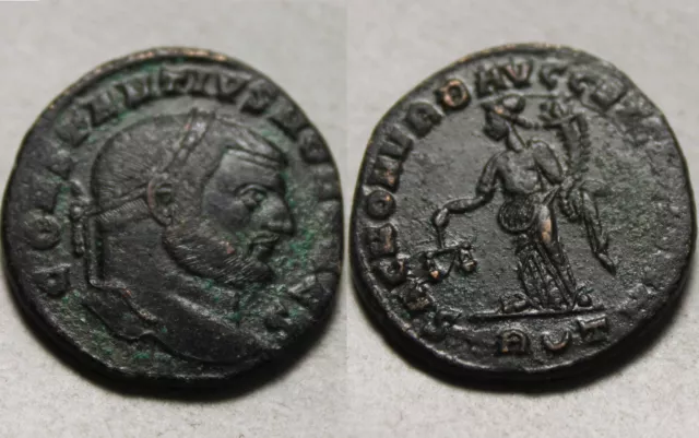 Rare genuine Ancient Roman coin Constantius I Chlorus 292AD Genius modius patera