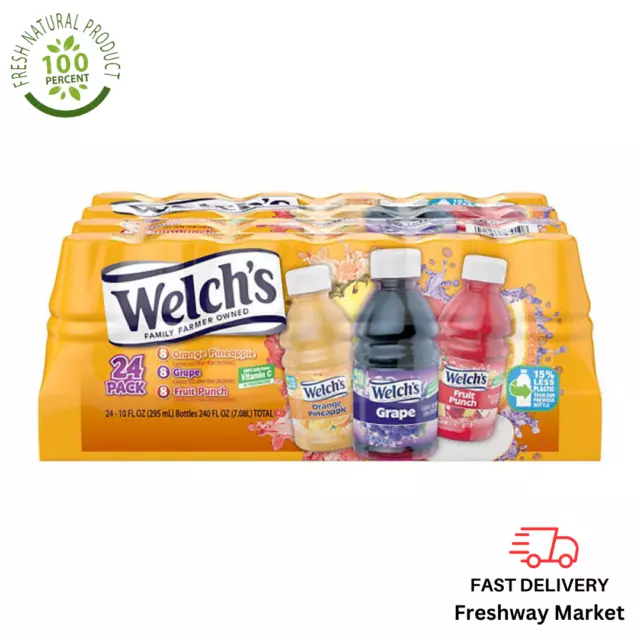 Welch's Variety Pack (10 oz., 24 pk.) Free & Fast Shipping