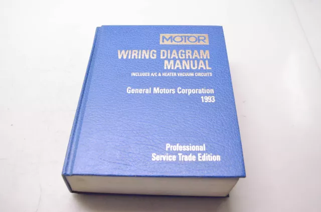 Motor 0-87851-827-4, 21093 Wiring Diagram Manual General Motors 1993