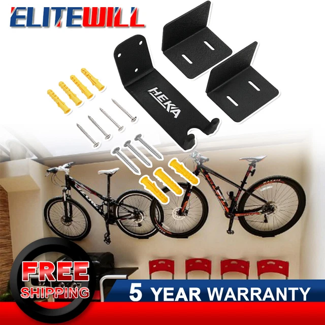 Bike Wall Mount Storage Hanger Stand Bicycle Cycling Pedal Powder Coated Steel