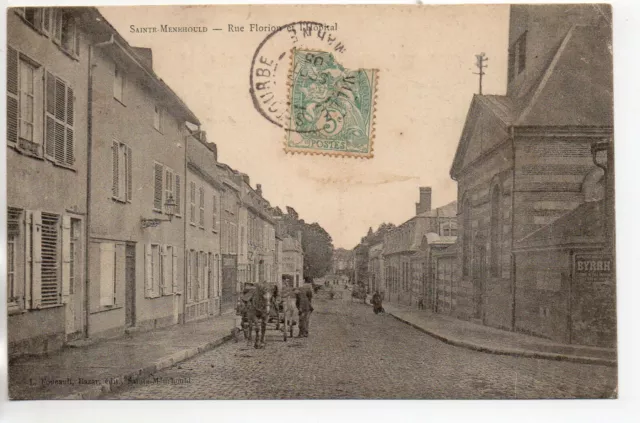 SAINTE MENEHOULD - Marne - CPA 51 - la rue de Florion 3 - hopital