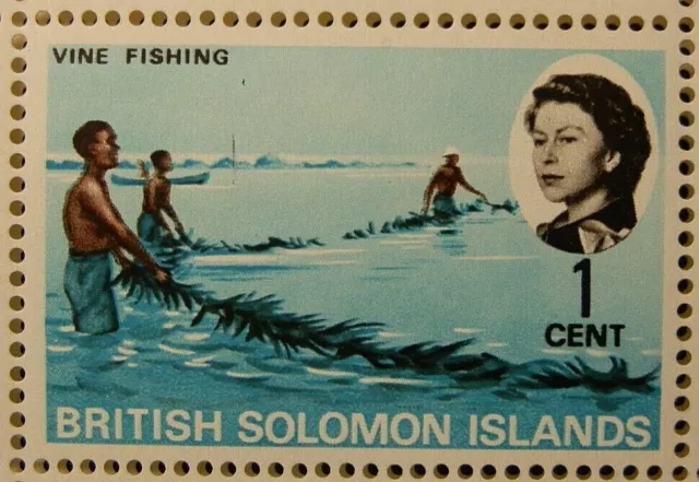 BRITISH SOLOMON ISLANDS 1968-71 SG166 1c. CHALK-SURFACED PAPER  -  MNH