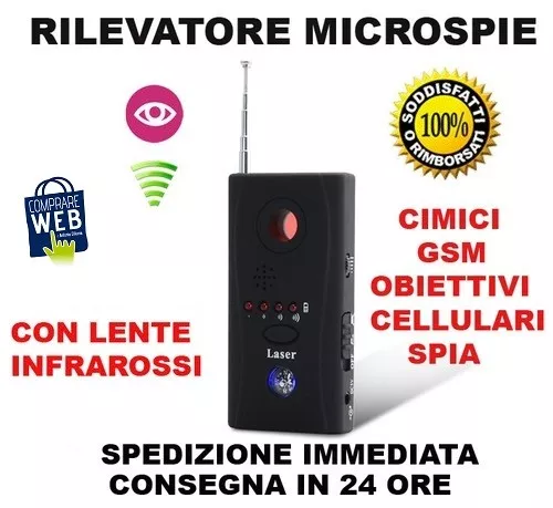 Rilevatore Di Microspie Bonifica Cimici Spycam E Telecamere Wireless E Cablate