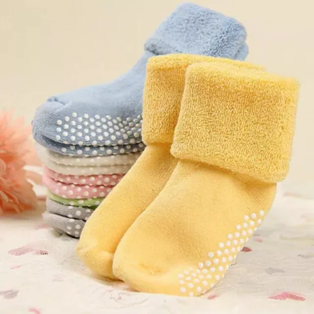 Yellow Thick Baby Toddler Socks Newborn Kids Girl Boys Autumn Winter Casual Sock