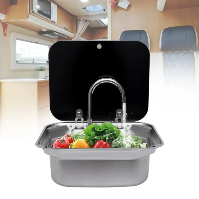 Küchenspüle Handwaschbecken Waschbecken RV Caravan Camper Boot mit Wasserhahn