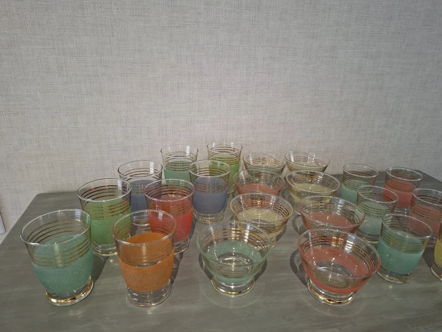 Verres granité années 50 - France