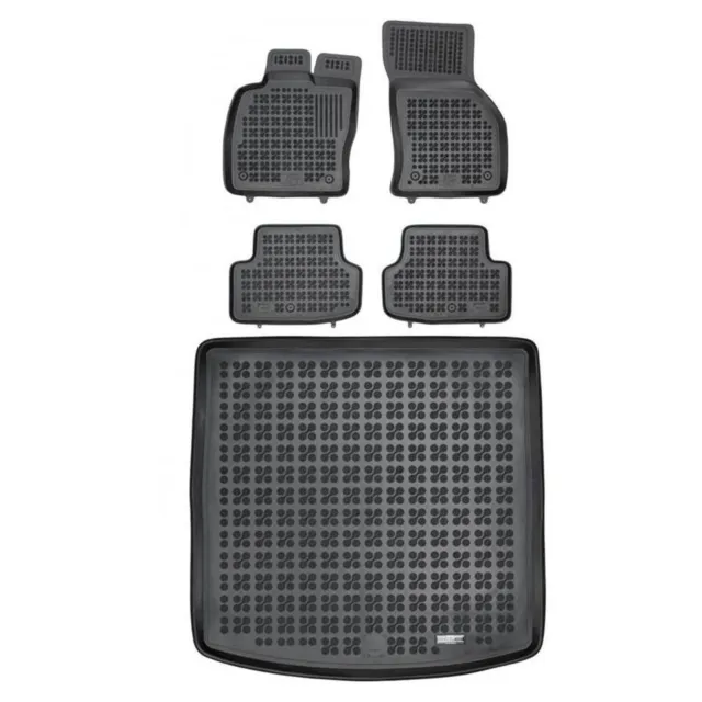 Satz Fußmatten und Matte für Seat LEON III (MK3) ST, oberer Kofferraumboden 2014