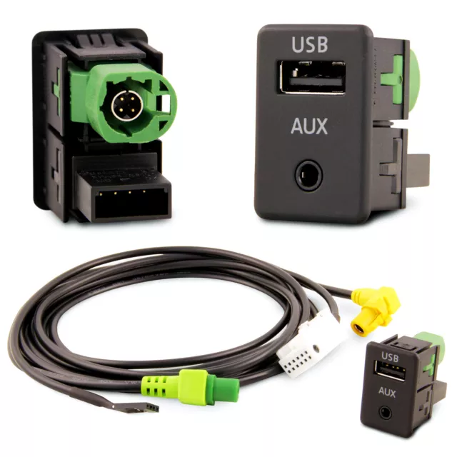 USB AUX connecteur intégré kit câble auto radio pour RCD 300 310 RNS 315 NAV231 268MF
