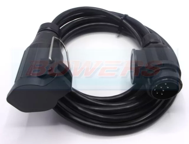 8 / 13 Pin 3M 3 Meter Plug / Socket Trailer Towing Lighting Extension Cable Lead