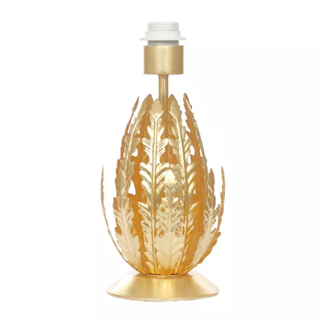 Contemporary and Unique Layered Leaf Table Lamp Base in Beautiful Gold Foil L...