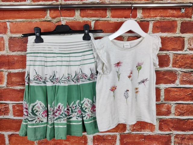 Girls Bundle Age 4-5 Years Next Monsoon Top T-Shirt Skirt Floral Summer 110Cm