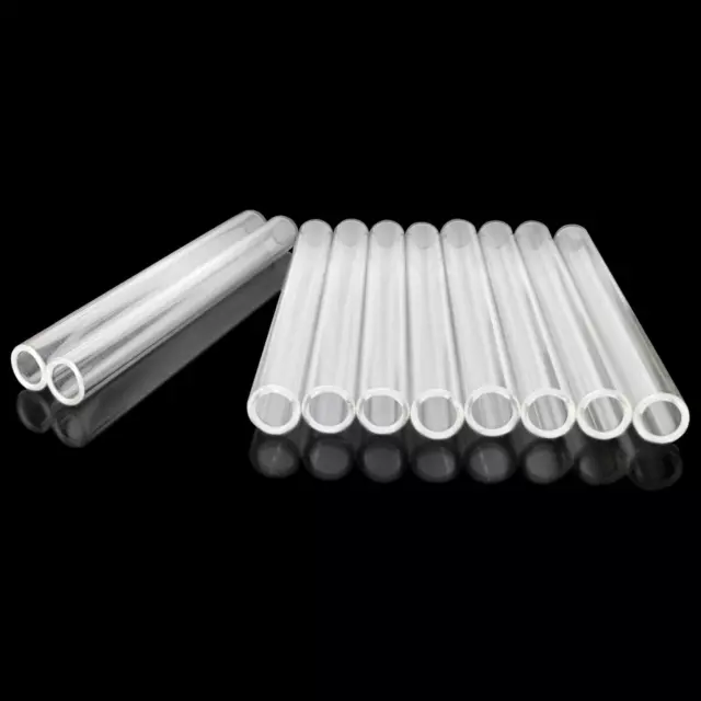 Clear 10 Pcs Borosilicate Glass Tubing 4" Length 12 Mm OD 9Mm ID 1.5Mm Thick Gla