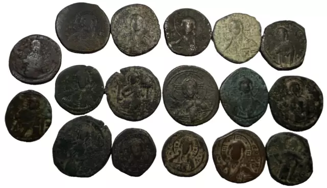 BYZANTINE. Lot of 17 Anonymous Coin Uncleaned