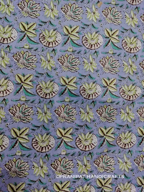 Indien Imprimé Floral Coton Hippie Doux de Luxe Violet Robe Faisant Tissu Yard