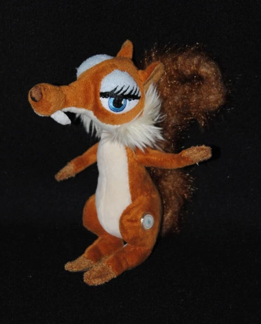 Peluche doudou écureuil Scratina AGE DE GLACE 3 ITP brun roux 16 cm TTBE