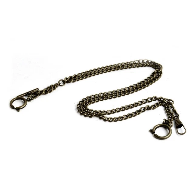 Pocket Watch Double Albert Chain T-Bar Watch Chain Link Fashion Accessories