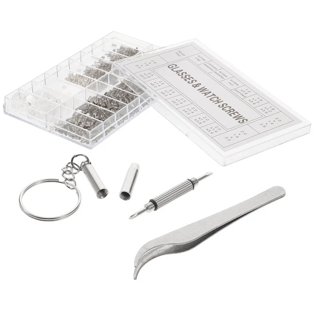 1 caja de gafas kit de reparación de gafas de sol kit de reparación de gafas de sol con tornillos