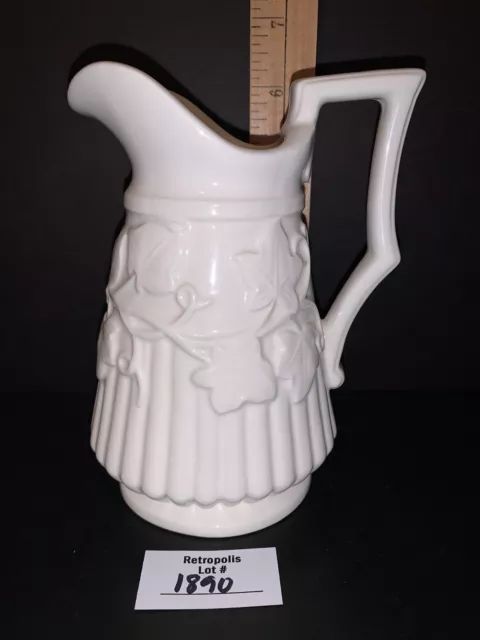 Vtg Willfred Ceramic Villa Verde White Ivy Leaf Creamer Pitcher Kari Walmsley