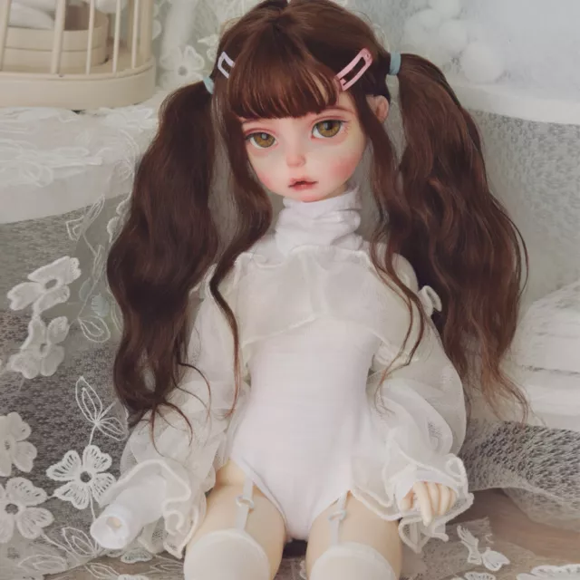 1/6 SD BJD Doll Face Makeup Eyes Wig Hair Clothes FULL SET Ball Jointed Girl Toy