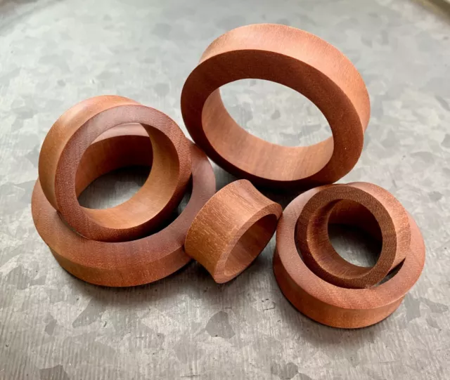 PAIR Sawo Wood Tunnels Organic Plugs Earlets Gauges Body Jewelry