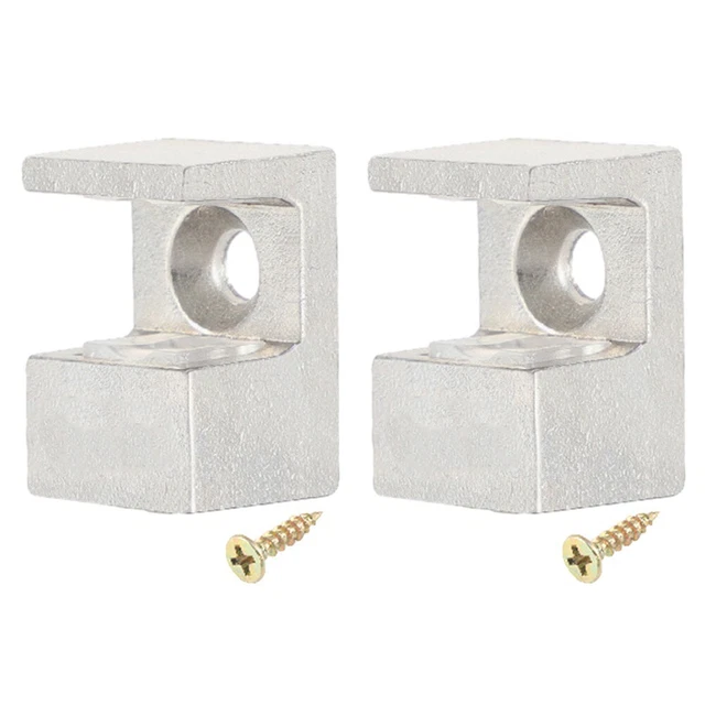 Lot De 10 Pinces De Support Pour Verre Ou étagère - En Alliage De Zinc Argenté