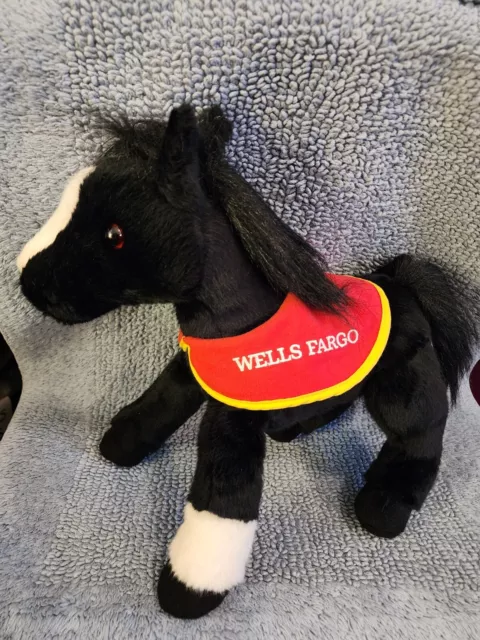 Horse Plush Black Mike Wells Fargo Legendary With Red Saddle