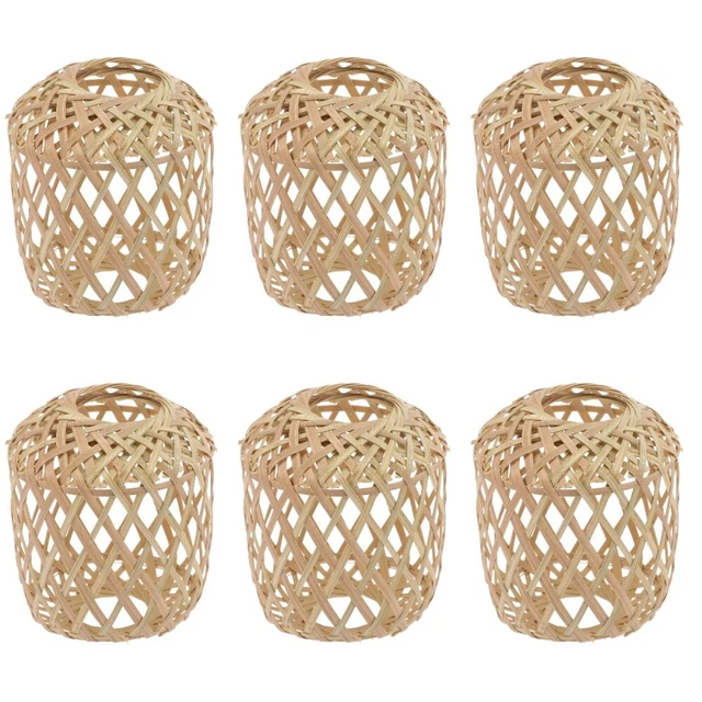 6x abat-jour de style chinois abat-jour rustique abat-jour de plafond en rotin