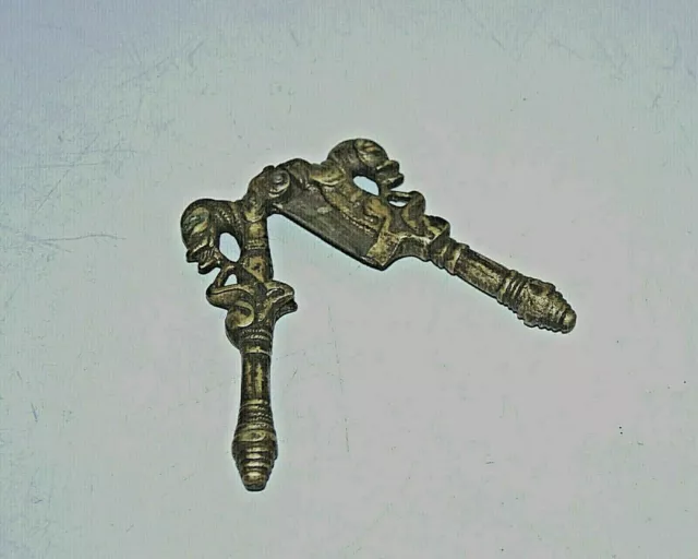 Antique Brass Sarota Betel Nuts Cutter Dagger Original Old Handcrafted Engraved