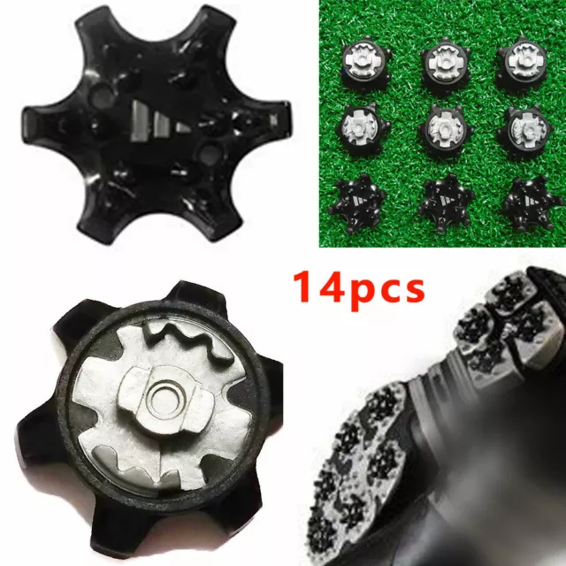 14pcs Golf Shoe Spikes Replacement Champ Screw Cleat System Studs Fast Twist