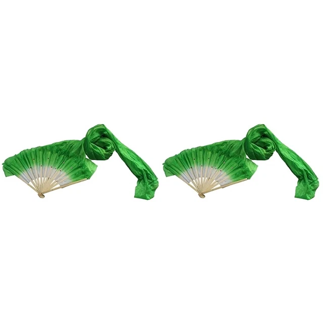 2x fans portable dancer fan de danse fan voiles pour cadeau performance scénique