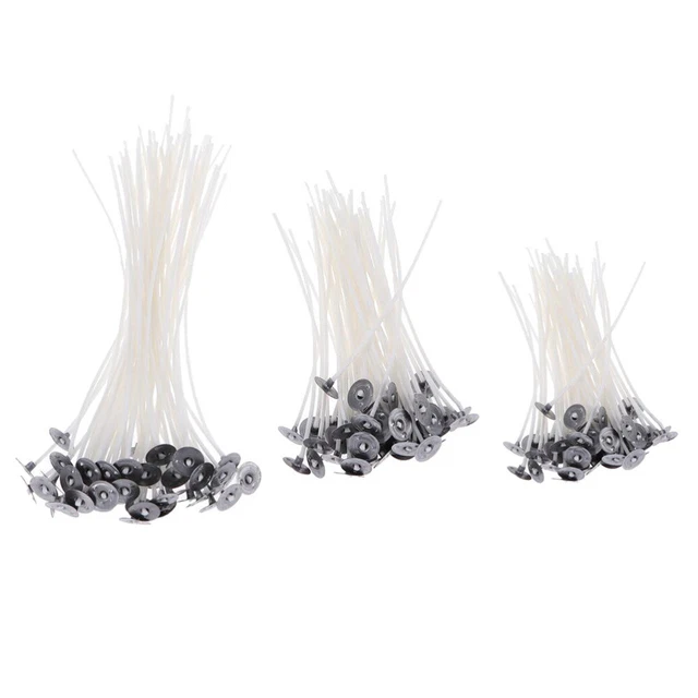 Kit De Fabrication De Bougies - 150 Mèches Pré-cirées (9,15,20 Cm) + Autocollants + Centrage