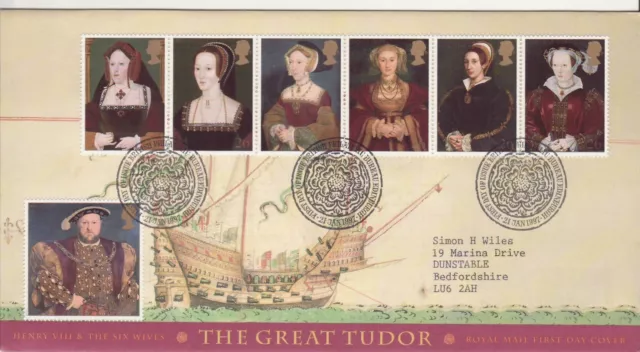 GB Stamps First Day Cover Anniv. Death of King Henry VIII, Tudor rose SHS 1997