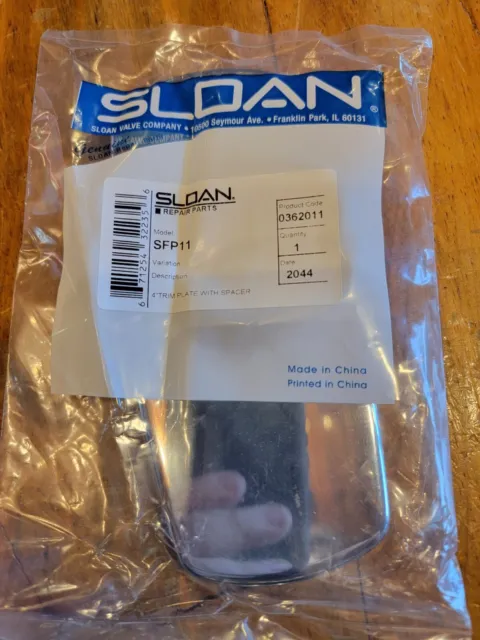 Sloan SFP11 Trim Plate 4" With Spacer (Single Hole)
