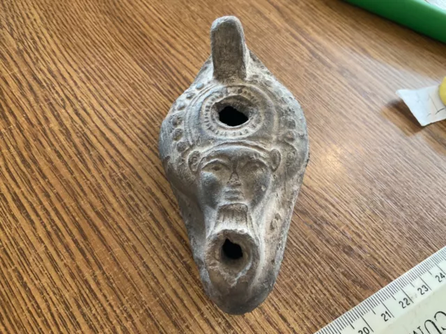 Egyptian Or Egyptian Style Clay Oil Lamp.Metal Detecting Finds