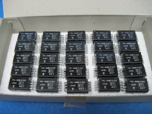 (LOT OF 25) NEW FUJITSU Reed Relays (FRL-648D12/2AS): DPST, 12V Coil,  2 Form A