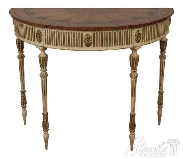59517EC: EJ VICTOR Inlaid Adams Style Console Table