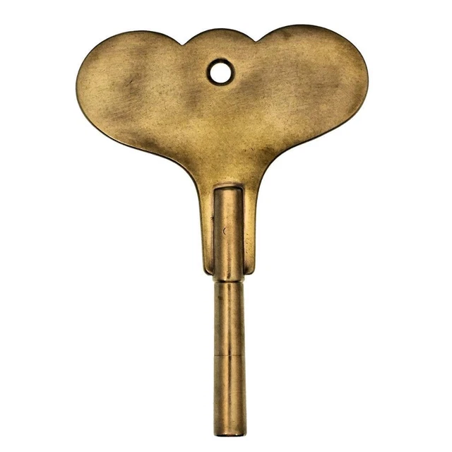 ANTIQUE BRASS HUGE FUSEE CLOCK KEY 5mm 4½" Length ref.k840 59.00