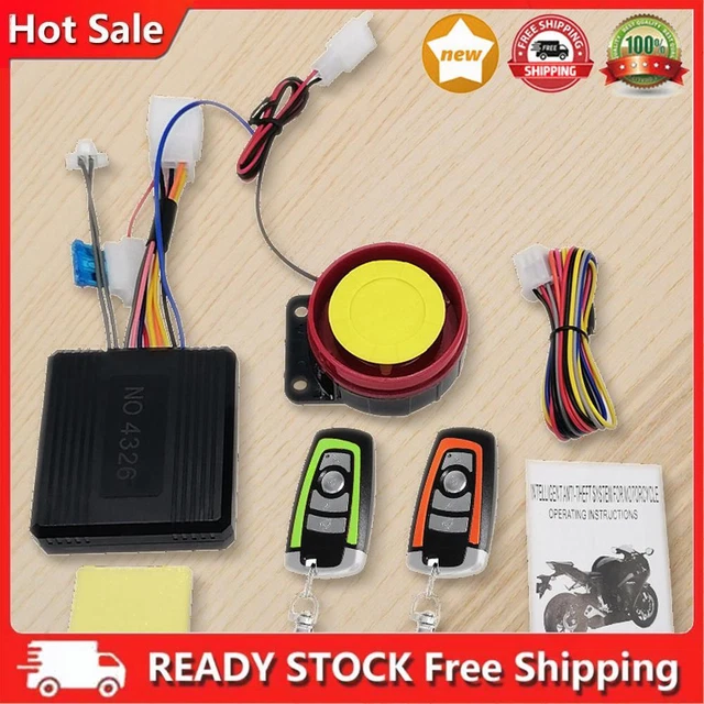 1-Way Automatic Burglar Alarm 12V Motorbike Unlock Device Remote Control Burglar