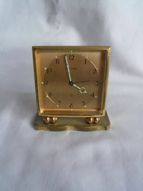 Vintage Lecoultre 2 Day Desk / Alarm Clock  In Good Working Order (2)