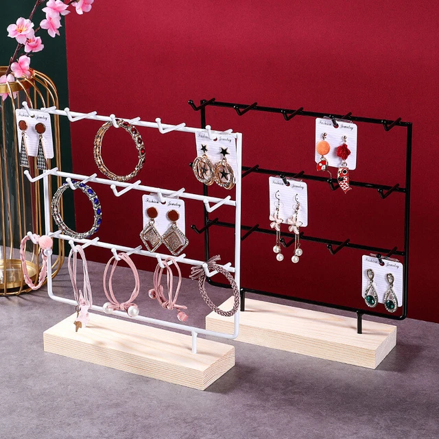 Orecchini Gioielli Esposizione Supporto Gancio Organizer Rack Collana Anello Esposizione St YK