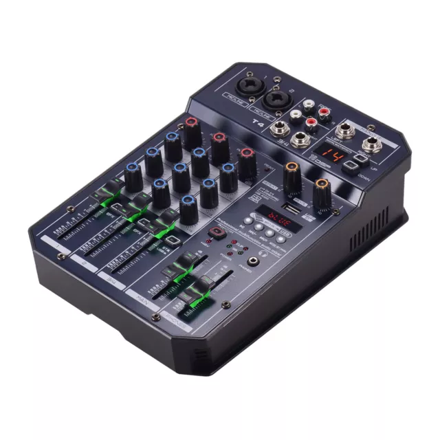 T4 Portable 4-Channel Sound  Mixing Console Audio Mixer Built-in 16 DSP A7Z3