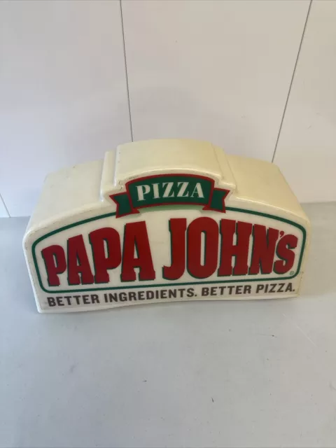 Papa Johns Pizza Delivery Car Topper Magnet Sign NO CORD Untested