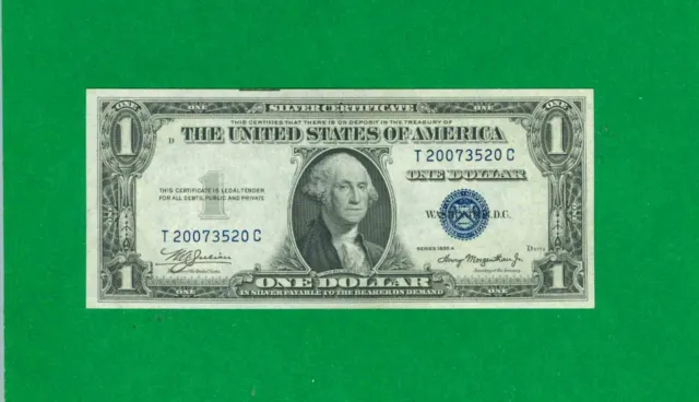 $1 1935-A 1 T/C Block Blue Seal Silver Certificate Cu. Non-Mule